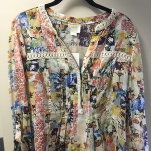 Anthropologie Maeve Floral Blouse